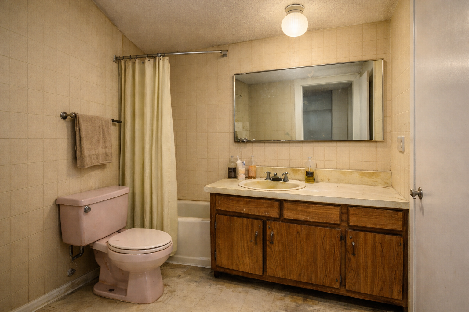 Bathroom Before Walk-In Shower Denver CO